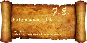 Feigenbaum Edit névjegykártya
